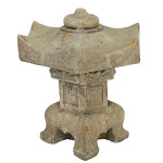 Pagoda Lantern Small 40cm Weathered Dark Stone Effect