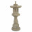 Pagoda On Pedestal 96cm Weathered Dark Stone Effect