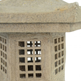 Pagoda On Pedestal 96cm Weathered Dark Stone Effect Pagoda On Pedestal 96cm Weathered Dark Stone Effect