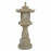 Pagoda On Pedestal 96cm Weathered Dark Stone Effect