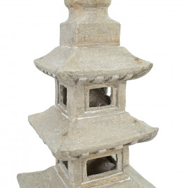 Pagoda Stack 79cm Weathered Light Stone Effect Pagoda Stack 79cm Weathered Light Stone Effect