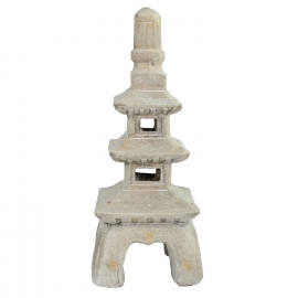 Pagoda Stack 79cm Weathered Light Stone Effect Pagoda Stack 79cm Weathered Light Stone Effect