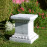 Plinth, Square Low – white stone effect