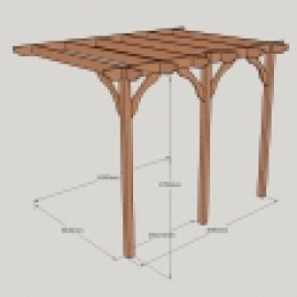 Premium Lean to Pergola - 3 Post