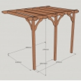Premium Lean to Pergola - 3 Post