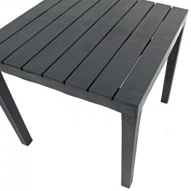 Roma Square Table with Sicily Chair in Anthracite