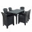 Roma Rectangular Table and Sicily Chairs in Anthracite