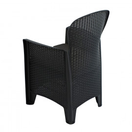 Roma Rectangular Table and Sicily Chairs in Anthracite Roma Rectangular Table and Sicily Chairs in Anthracite