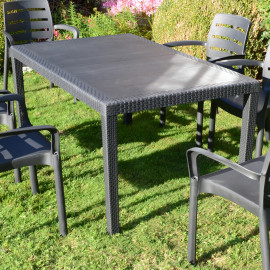 Salerno Rectangular Table in Anthracite Salerno Rectangular Table in Anthracite