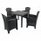 Salerno Square Table with Sicily Chairs in Anthracite