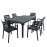 Salerno Table with Siena Chairs in Anthracite