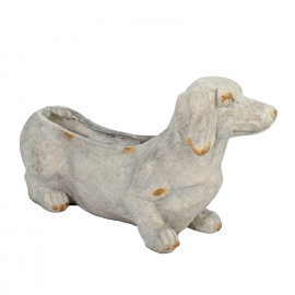 Sausage Dog Planter – weathered stone effect