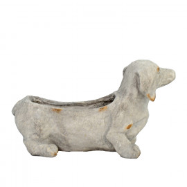 Sausage Dog Planter – weathered stone effect Sausage Dog Planter – weathered stone effect