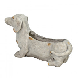 Sausage Dog Planter – weathered stone effect Sausage Dog Planter – weathered stone effect