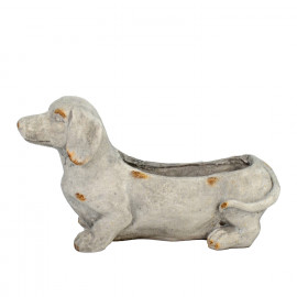 Sausage Dog Planter – weathered stone effect Sausage Dog Planter – weathered stone effect