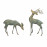 Small Deer pair – gold verdigris