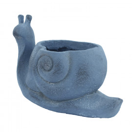 Snail Planter – blue iron effect Snail Planter – blue iron effect