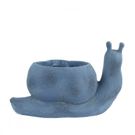 Snail Planter – blue iron effect Snail Planter – blue iron effect