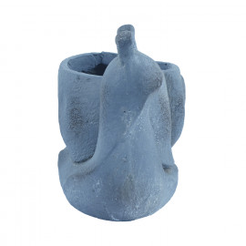 Snail Planter – blue iron effect Snail Planter – blue iron effect