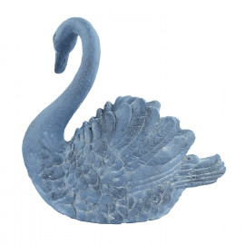 Swan Planter – blue iron effect Swan Planter – blue iron effect