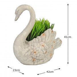 Swan Planter – weathered stone effect Swan Planter – weathered stone effect