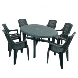 Teramo 6 Table with Parma Chairs – 2 colour option