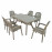 Toscana 160 table with 6 Ponza chairs (2 colour options)