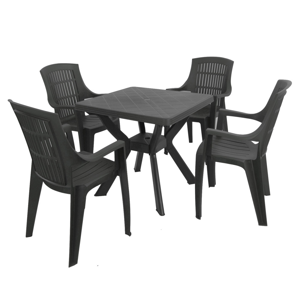 Turin table with Parma chairs- 2 colour option Turin table with Parma chairs- 2 colour option