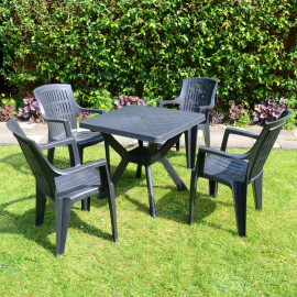Turin table with Parma chairs- 2 colour option Turin table with Parma chairs- 2 colour option
